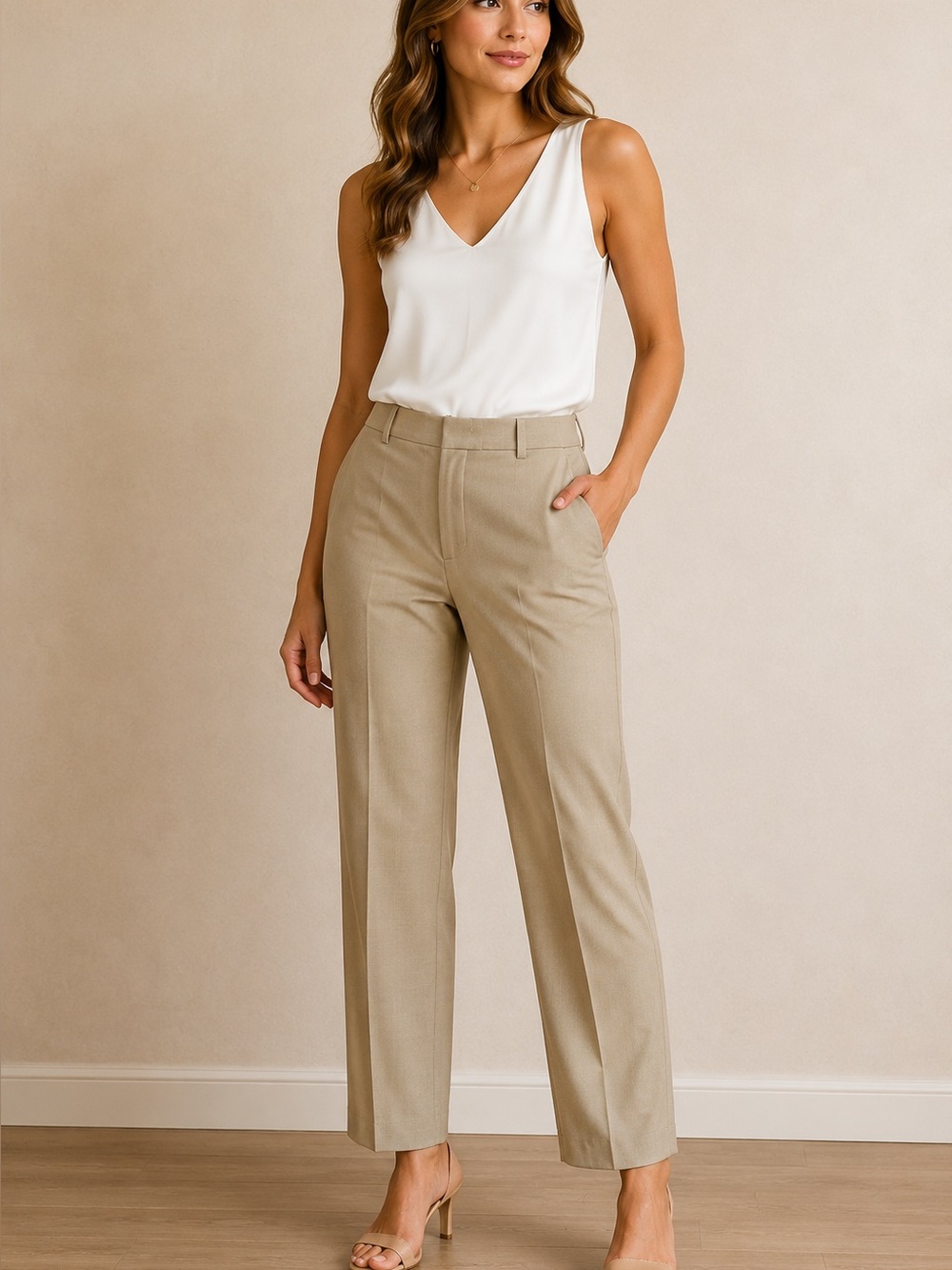 Canali tailored pants in a classic tan colorway